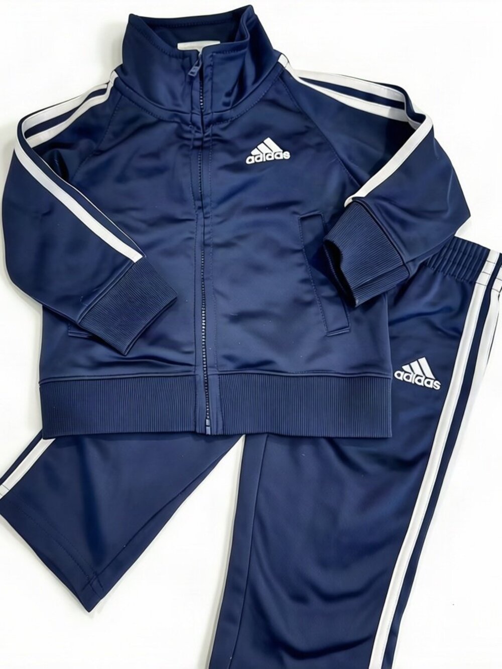 adidas Toddler Navy Tricot Track Suit Jacket Joggers